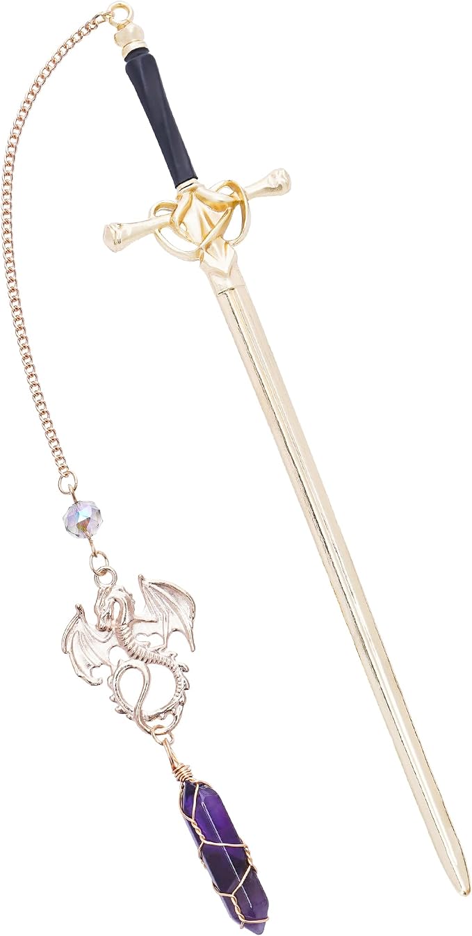Dragon Sword Bookmark Gift - Fantasy Fourth Wing Book Mark for Reading Novel Lovers Men Boys Funny Cool Unique Metal Page Markers for Reader Birthday Students Teacher School Accessories