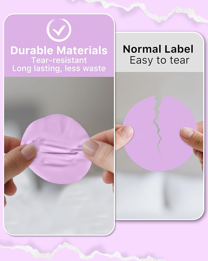 iEager 2 Inch Round Thermal Labels, Circle Thermal Printer Stickers, Durable Circular Label Printer Sticker for Business, Logo, Gift, 500 Labels/Roll, Purple