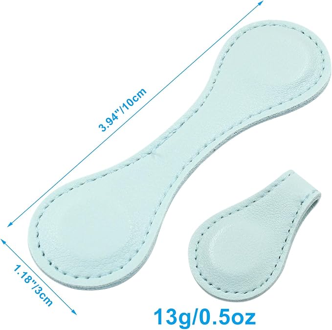 Jiozermi 4 Pcs Magnetic Bookmarks, Double-Sided Magnetic Bookmark Clips Leather Magnetic Bookmarks for Women Book Lover Readers Kids Teacher Student(Light Colour)