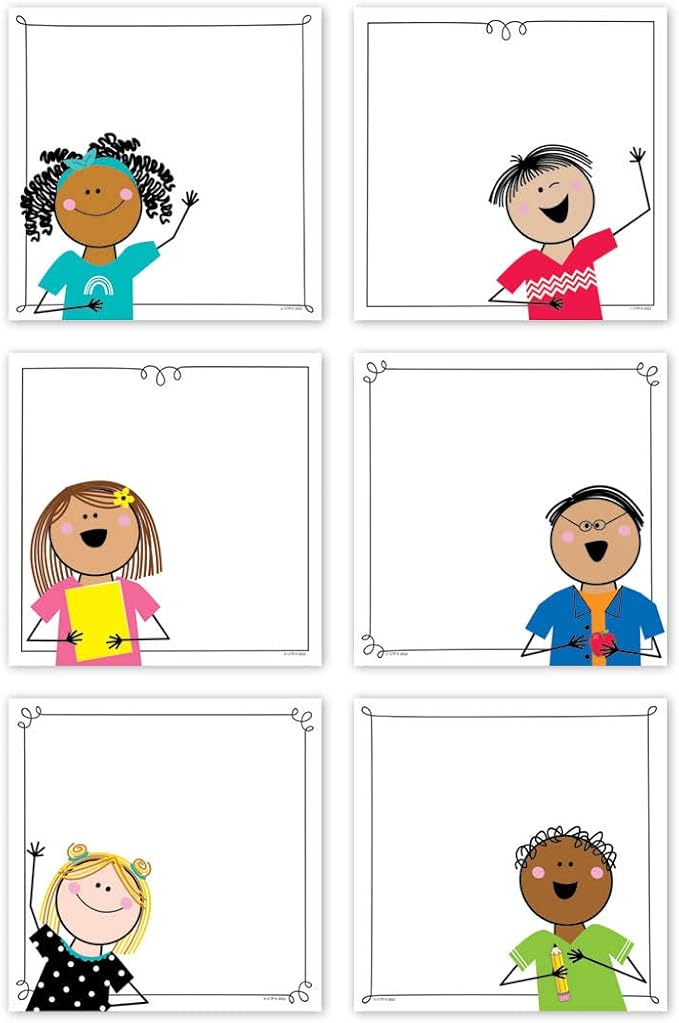 CTP Stick Kids 6" Cut-Outs Learning Décor Accents for Classroom (Creative Teaching Press 10679)