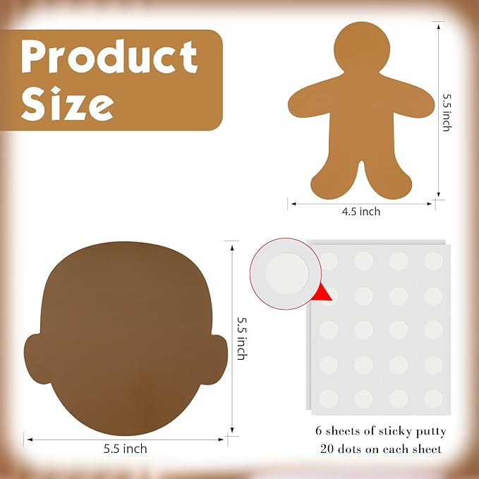 Containlol 100 Pcs Multicultural Faces People Cutouts for Crafts 5.5 Inch Blank Multicultural Skin Color Paper Cutouts Construction Card stock for Bulletin Board Classroom Teacher Art Project Supplies