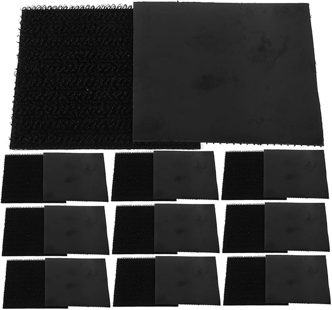 Alipis 20pcs Automobile Double-Sided Self-Adhesive Tape Hook and Loop Strips Adhesive Car Foot Mat Fastener Strong Grip Interlocking Tape for Carpet Gripper