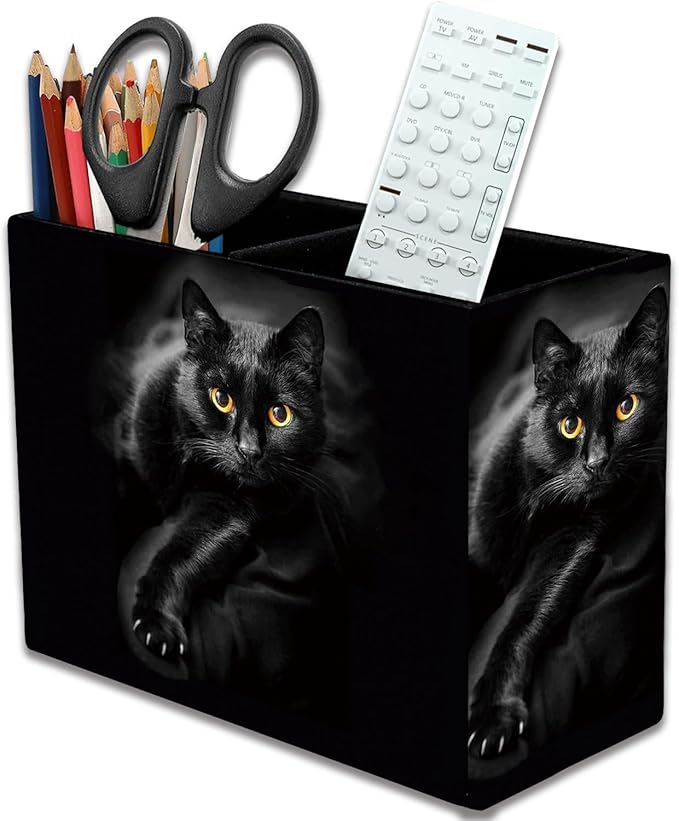 Pen Holder, Pencil Case, Makeup Brush Storage Box, Tableware Storage Box, Suitable for Office Or Home Item Organizing Stand - Cat
