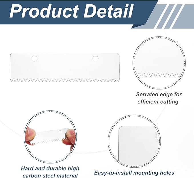 PATIKIL 12 Pcs Replacement Blades for Packing Tape Dispensers, 3.1 x 0.9inch 15018 Tape Dispenser Blade Carbon Steel for Home Office Warehouse Wrapping Packaging Mailing Shipping, Silver