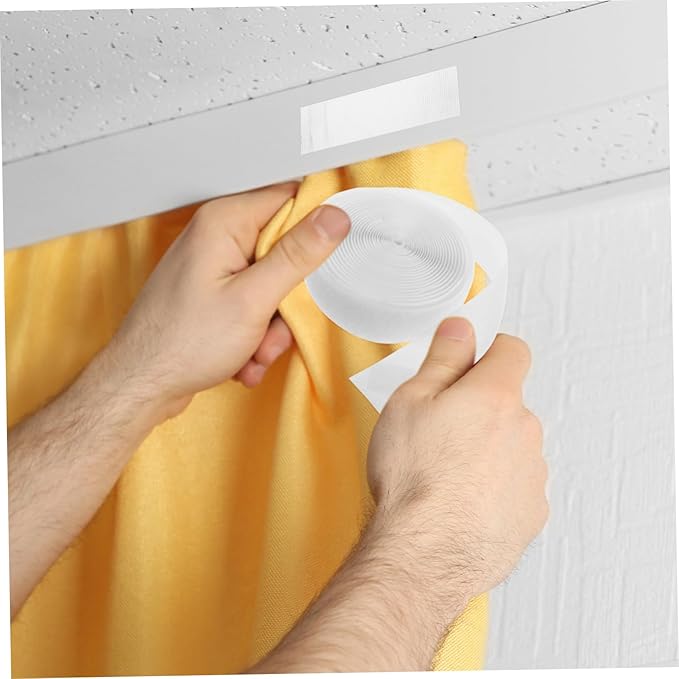 MAGICLULU Heavy Duty Double-Sided Adhesive Tape for Curtains Tape for Doors Hook and Loop Fastener Strips