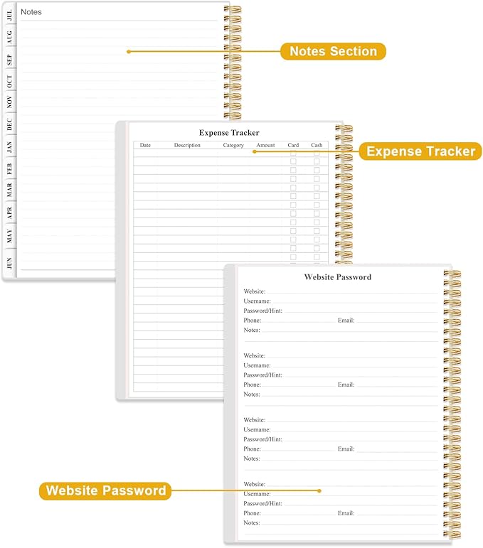 Academic Planner 2026-2027 - Weekly & Monthly Planner from July 2026 to June 2027, Agenda 2026 2027 with Inner Pocket, Elastic Band, 8.5" x 11", Colorful Large Flower