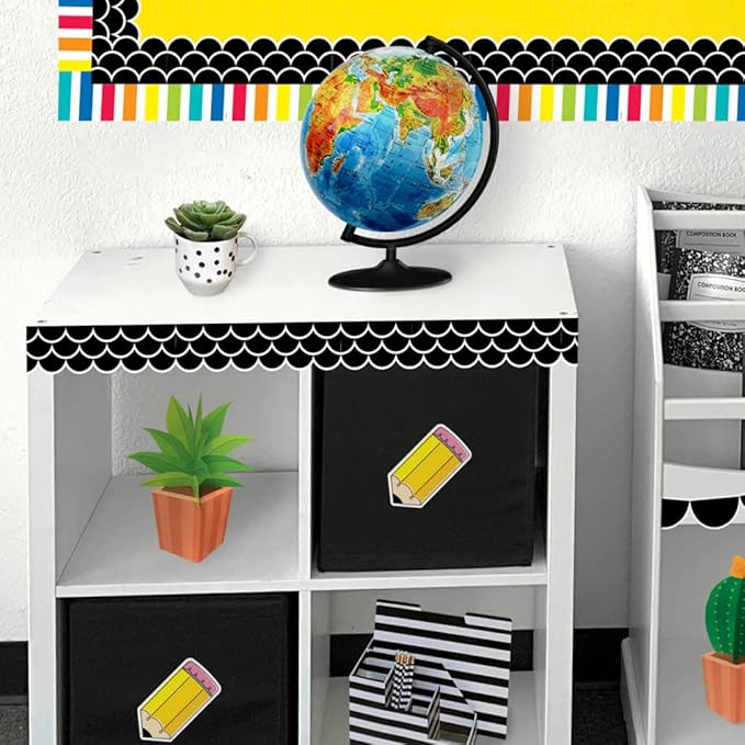 CTP Doodle Pencil 6" Cut-Outs Learning Décor Accents for Classroom (Creative Teaching Press 10681)