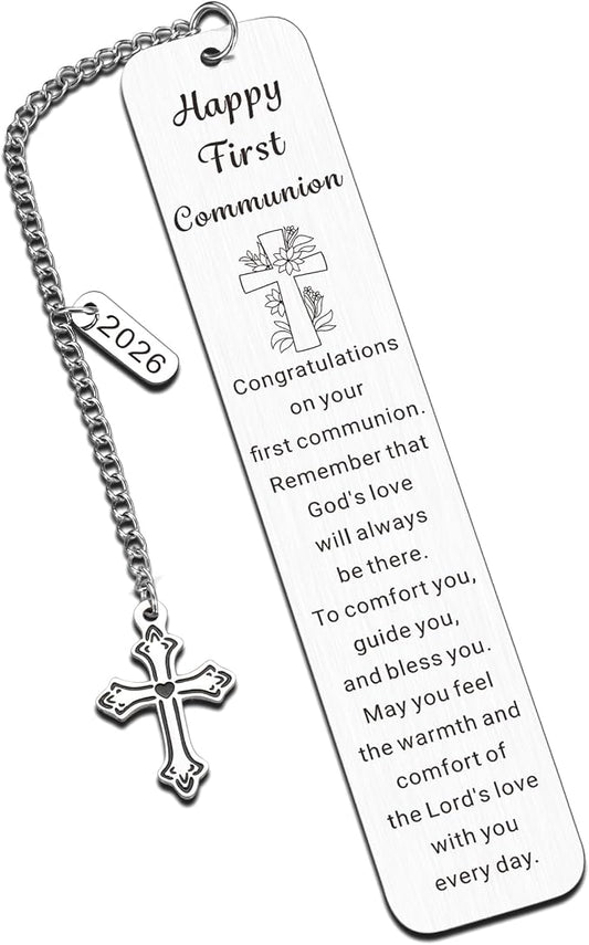 First Communion Gifts for Girls First Communion Gifts for Boys Women Men 1st Holy Communion Bookmark Baptism Confirmation Gifts for Teen Christian Religious Easter Gifts for Kid Easter Basket Stuffers