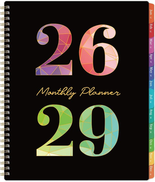 2026-2029 Monthly Planner - 3 Year Monthly Planner 2026-2029, July 2026 - June 2029, 36 Months Calendar with Colorful Tabs & Inner Pocket, 9" x 11"