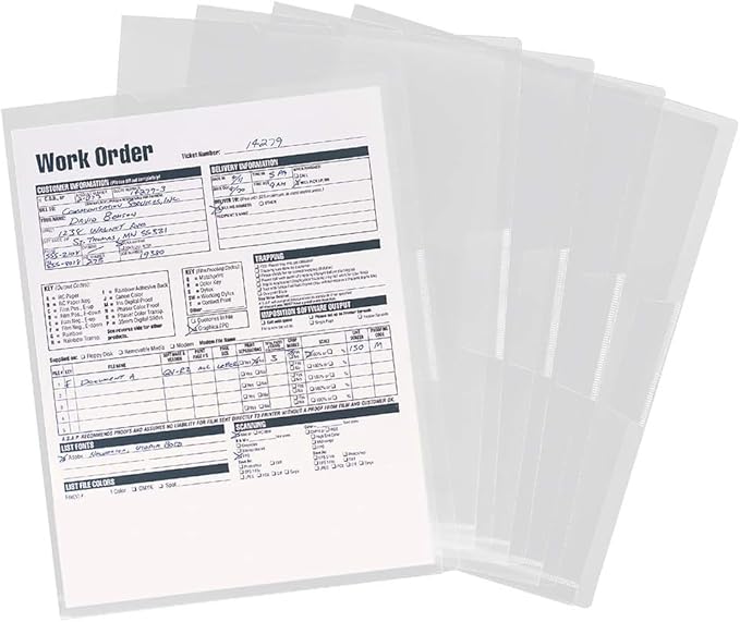 Smead Organized Up Poly Translucent Project File Jacket, Letter Size, Clear, 30 per Pack (85753)