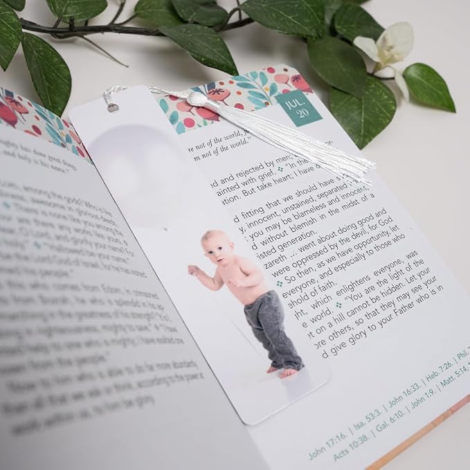 Custom Metal Bookmark with Personalized Photo and Text (1 Image)