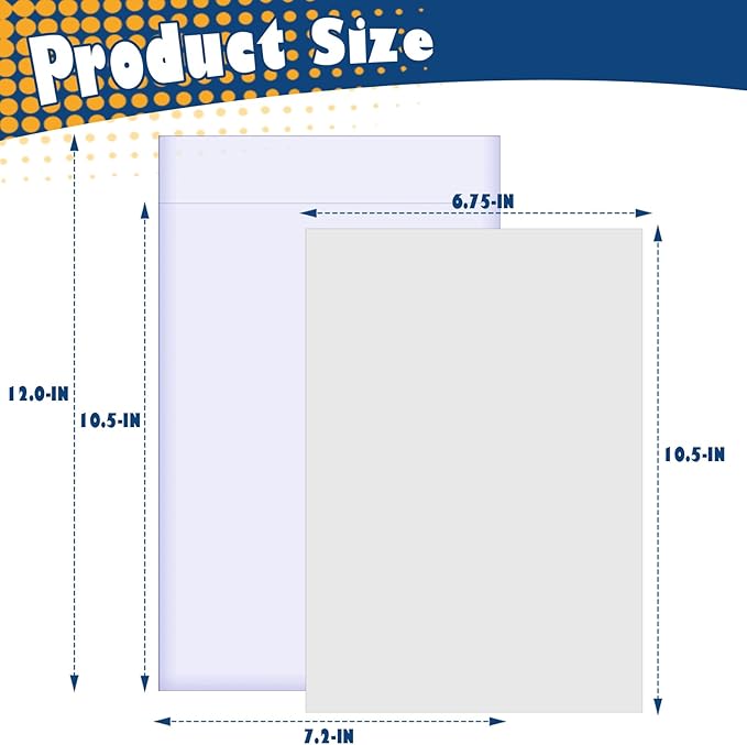 Leffis 100 Count Comic Book Current Size Bags and Boards Transparent Acid-Free and Reusable Comic Book Sleeves for Regular Comics (Bags and Boards X 100pcs) (100 Count)