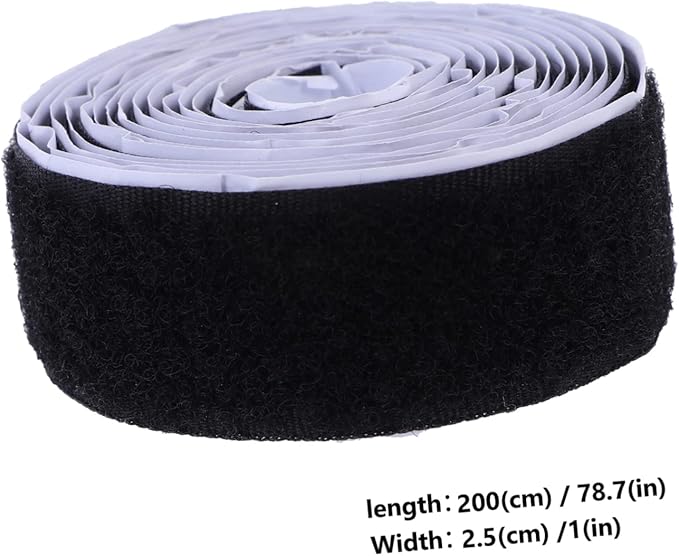 4set Heavy Duty Hook and Loop Strips Double-Sided Adhesive Tape for Home Office DIY Projects Strong Self-Adhesive Black White Durable Mounting