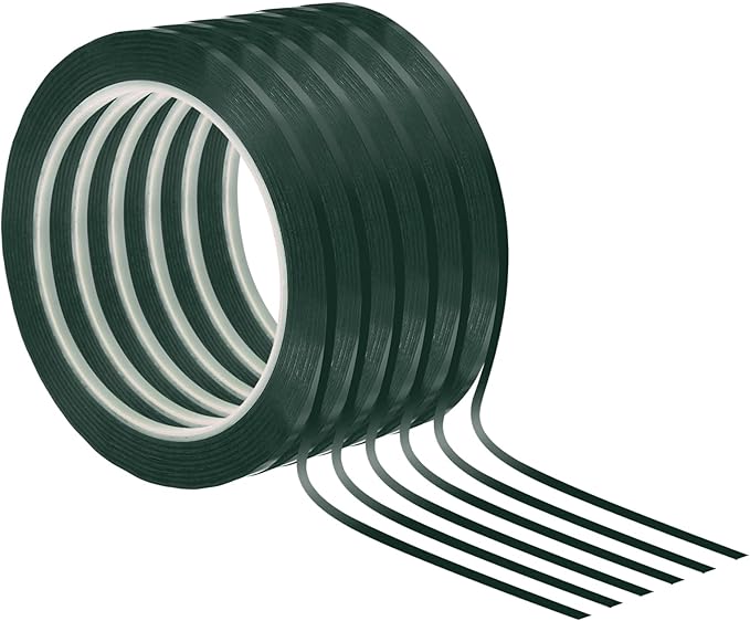 PATIKIL 1/8" Whiteboard Tape, 6 Pack Thin Dry Erase Tape for Graphic Chart Marking DIY Art, Green