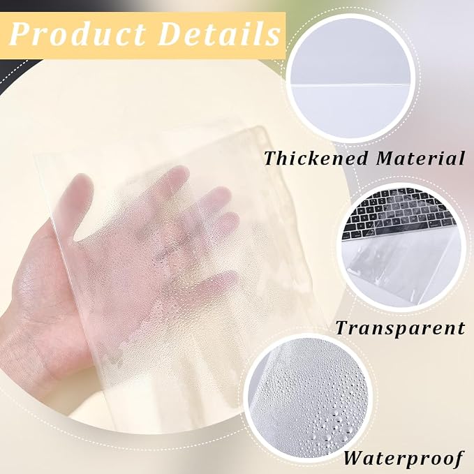 CRASPIRE 5 Pack A5 Clear Cover Transparent Planner Notebook Sleeve 8.7x12.7 Inch Plastic Journal Book PVC Waterproof Rectangle Protector Bag Pouches for Office Textbook Paperback Hardcover Book Lovers