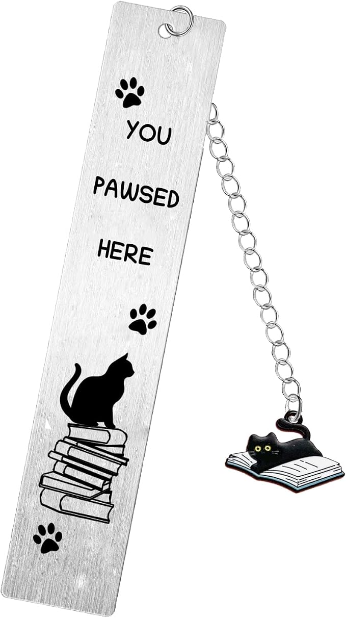 Cute Cat Book Mark for Reading Women Funny Cat Gifts for Cats Lover Gifts for Reader Bookworm Bookish Gift for Book Lover Gift for Cats Mom Dad Present for Pet Lover Reading Accessories