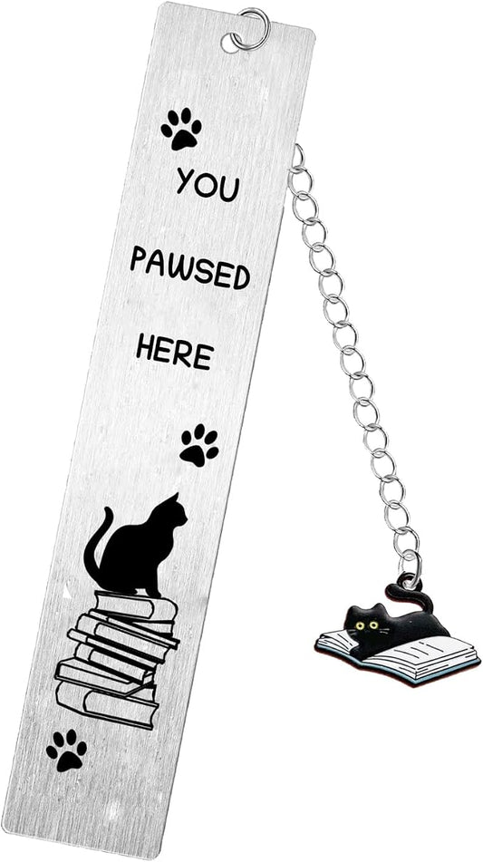 Cute Cat Book Mark for Reading Women Funny Cat Gifts for Cats Lover Gifts for Reader Bookworm Bookish Gift for Book Lover Gift for Cats Mom Dad Present for Pet Lover Reading Accessories