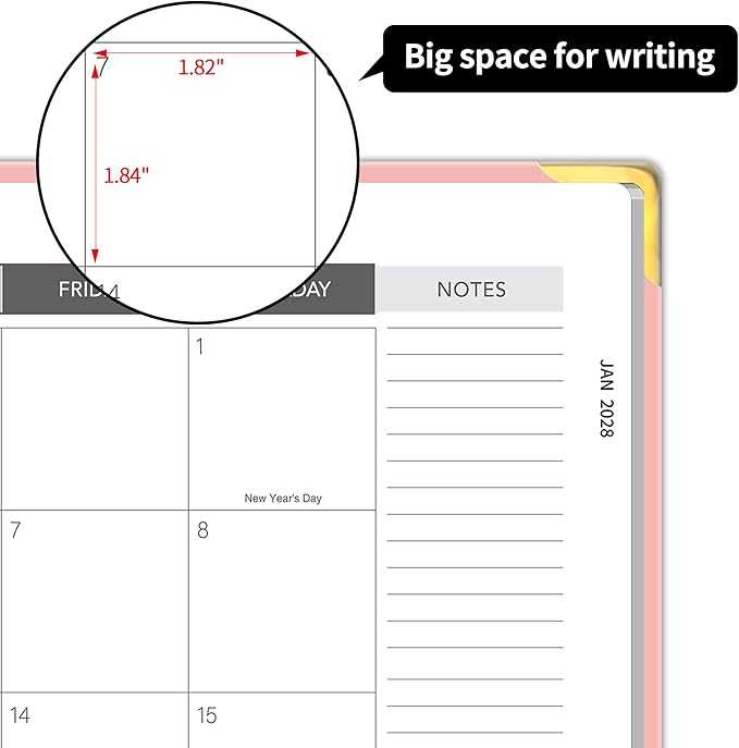 2026-2028 Monthly Planner - 3 Year Monthly Planner 2026-2028, Jan. 2026 - Dec. 2028, 8.5" x 11", 36 Months Calendar Planner with Spiral Bound, Notes Pages, Perfect for School & Office for Women & Men - Pink