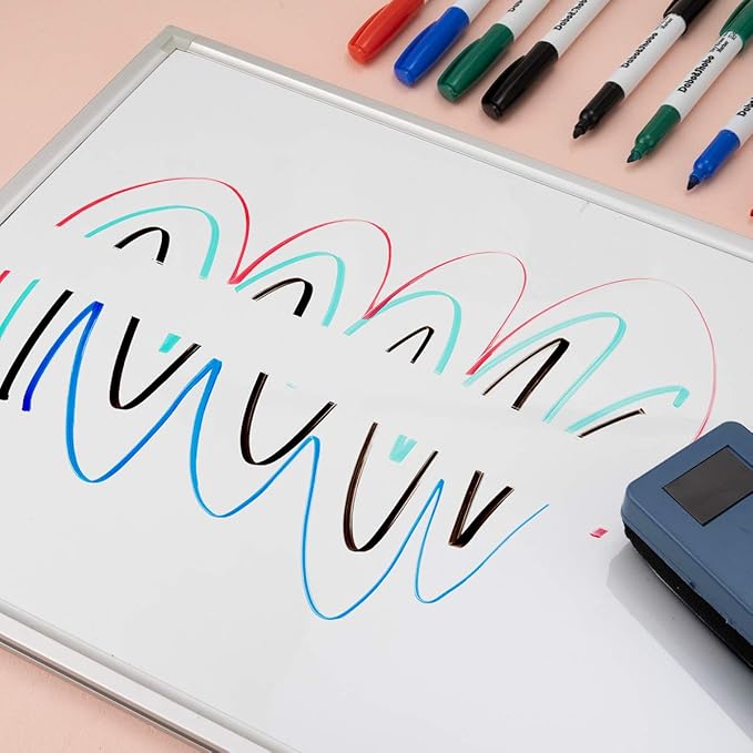 Dabo&Shobo White Board Markers-72 Pcs 4 Color Fine Tip Dry Erase Markers，Perfect for Writing on Whiteboard Mirrors Glass for Office