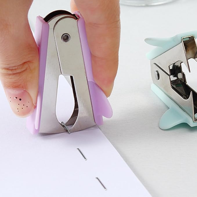 Staples Remover, Professional Efficient Pinch Jaw Ergonomic Design Staples Puller Tool for Office School and Home (Purple)