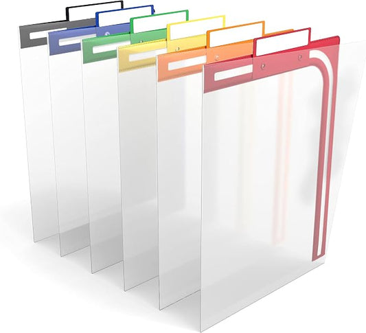 Staples File Folder, Letter Size, Assorted Colors, Reinforced 1/3‑Cut Tabs for Long‑Term Use, 18/Carton