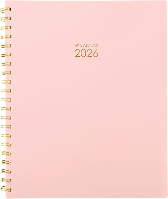 AT-A-GLANCE 2026 Planner, Weekly & Monthly, 8.5" x 11", Large, Harmony, Sunset Coral (1099-905-27-26)