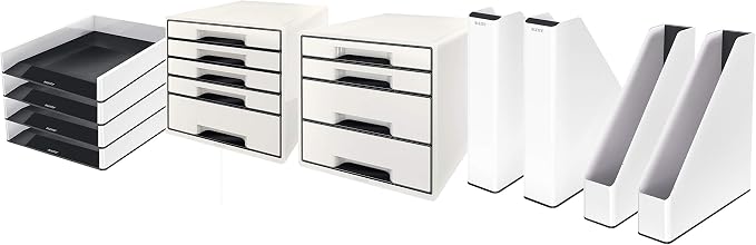 Leitz Wow Desk Accessories Shelf Package Black White (Shelf Package, White │ Black)