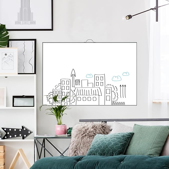 Dry Erase White Board for Wall,Large Magnetic Whiteboard, White Board for Office/Home/Kitchen/School, Aluminum Frame 23.6" X 35.4"