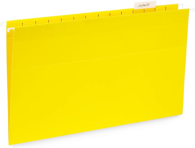 Blue Summit Supplies Legal Size Hanging File Folders, Legal Folders 9.5” × 14.75”, 25 Reinforced Hanging Files in Assorted Colors, for Home and Office Color Coded File Organization, 25 per Box
