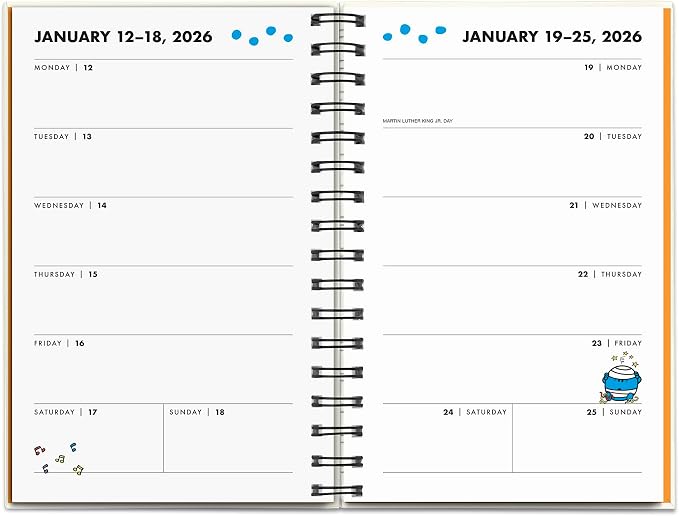 Orange Circle Studio 2026 Planner Mr. Positive Thinking 8.78" x 6.6"