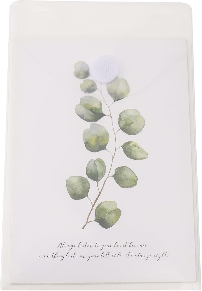 6’’ x 9’’ Vertical Clear Plastic Envelopes Receipt Stickers File Storage 20 Pack Hook Loop Closure