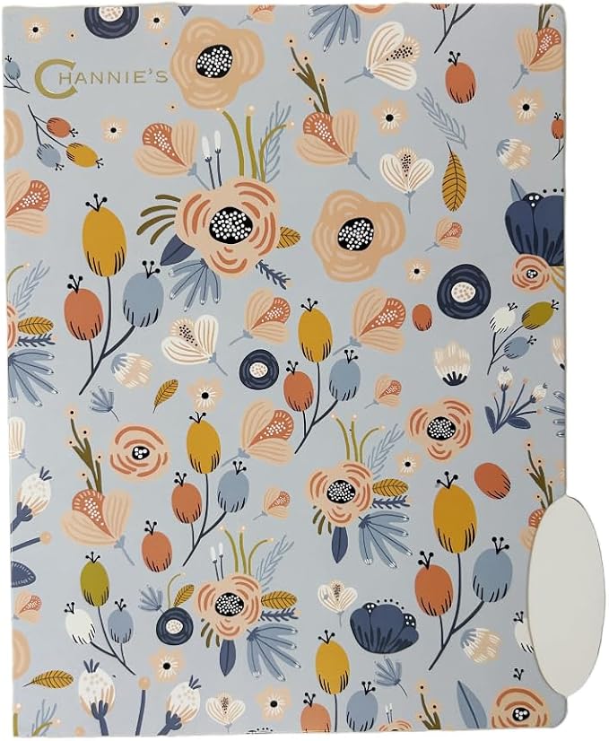 Channie’s Premium File Folders – 6-Pack Vibrant Bold Floral Design in Blue, Yellow & Green – 8.75” x 10.25” Decorative Office Folders for Stylish Organization