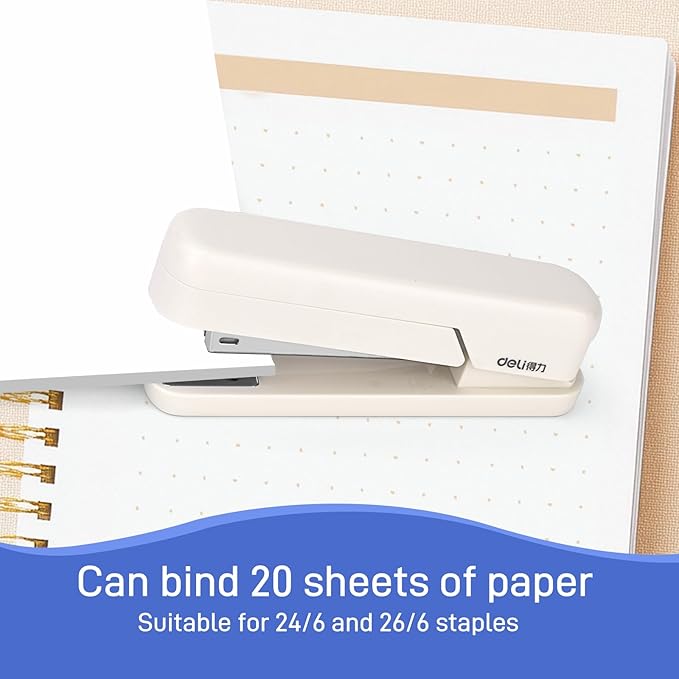 Swing-Arm Swivel Stapler, 20 Sheet Capacity, 360 Degree Rotate Desktop Staplers for Office, Home, Classroom, Booklet, Book Binding
