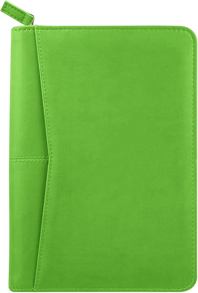 Junior Padfolio Portfolio with 5 x 8 Writing Pad, A5 Business Portfolio Binder Folder Organizer Multi-Function Combination Case for Men Women,Green