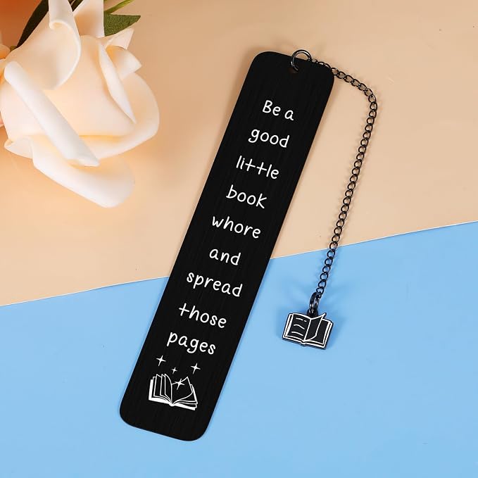 Smutty Bookmarks for Women Smutty Book Lover Gifts for Women Book Lovers Bookworm Bookish Nerd Reading List Bookmark Be a Good Little Book Whore Bookmark Christmas Birthday Book Club Gifts