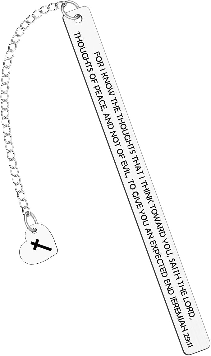 Christian Bookmarks Bible Verse Metal Bookmarks First Communion Gifts for Women Men Religious Inspirational Bookmark for Her Him