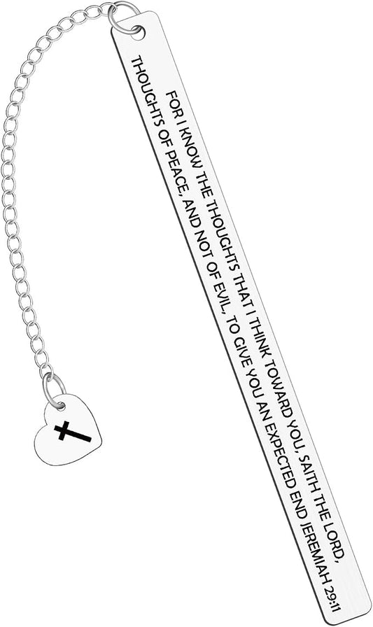 Christian Bookmarks Bible Verse Metal Bookmarks First Communion Gifts for Women Men Religious Inspirational Bookmark for Her Him