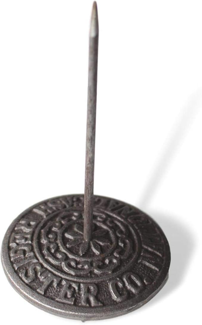 Thorness Vintage cast Iron Cash Register Receipt Spike Paperweight | Desk Receipt Holder | Restaurant Paper Holder | Check Spike | Spindle Rod Bill Holder | Note Spike for Office Home Restaurant