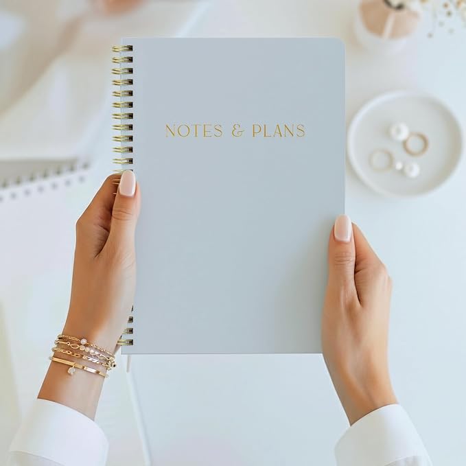 Beautiful Daily Planner And Notebook With Hourly Schedule - Aesthetic Spiral To do List Notepad to Easily Organize Your Tasks And Appointments - Stylish Book And School Or Office Supplies