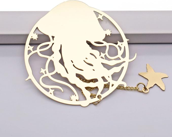 BLBMH Metal Cute Bookmarks for Women Book Lovers Friends Girls Readers Birthday Christmas Gifts Exquisite Graduation Gifts - Jellyfish