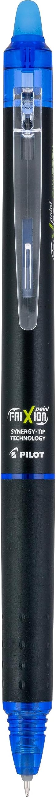 Pilot, FriXion Synergy Clicker Erasable, Refillable, Retractable Gel Ink Pens, Extra Fine Point 0.5 mm, Pack of 12, Blue Ink