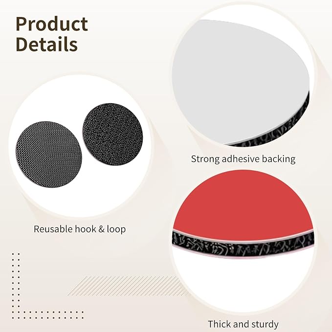 High Temperature Resistant Sticky Pads 20 Pairs Black 1.97 In Square Fasteners Super Strong Backing Car Home Adhesive Strips Office Organization