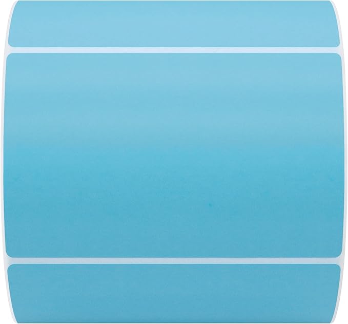 Hybsk 3x2 inch Color Direct Thermal Labels for Shipping, Barcodes, Address, Compatible with Rollo Label Printer & Zebra Desktop Printers (3"x2",Light Blue)