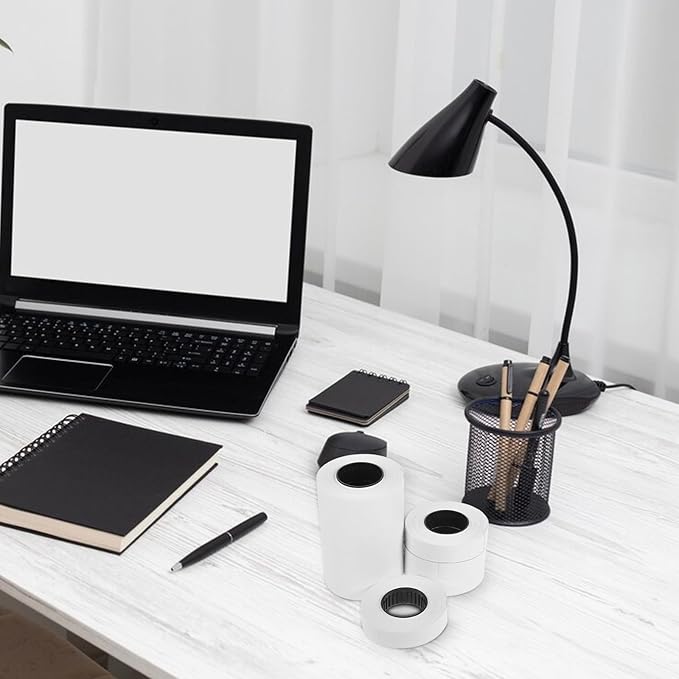 GALPADA 10 Rolls Price Labeler Paper Rolls for Model 6600 Double Row White Price Tag Stickers for Retail and Office Use