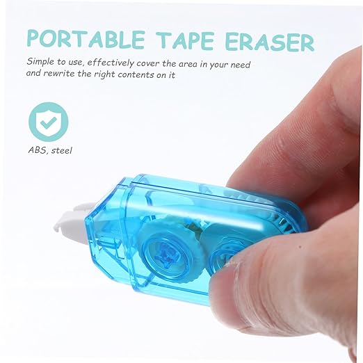KALLORY 6Pcs Portable Correction Tape for Students Cute Rainbow Design Easy to Use Adhesive Correction Tapes for Classroom Supplies for Writing and Document Corrections