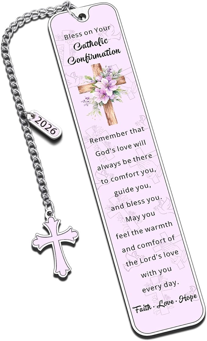 2026 Catholic Confirmation Gifts for Teenage Girl Bookmark - Girls Christian Confirmation Gifts for Teen Girls Religious School Supplies Party Favors for Guests Catholic Easter Basket Stuffers
