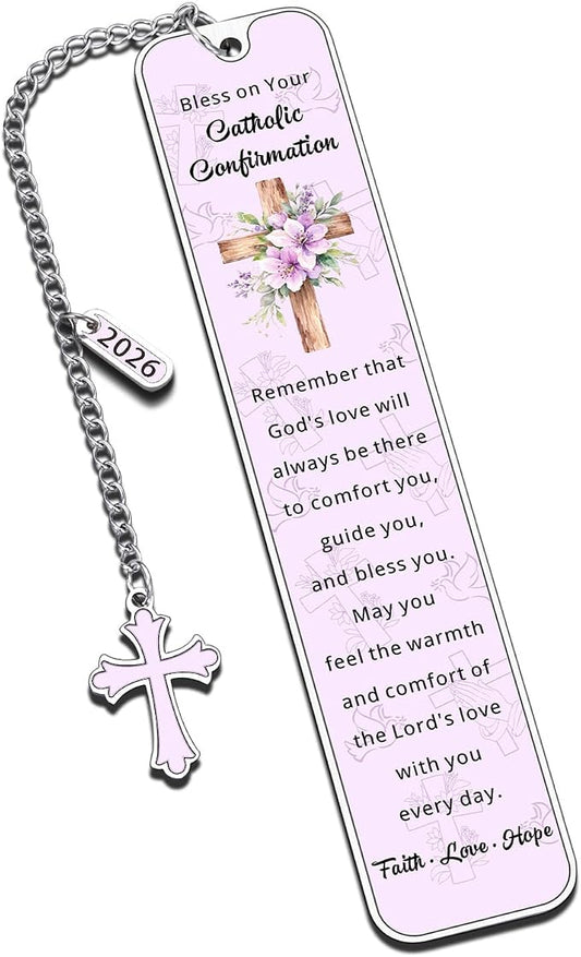 2026 Catholic Confirmation Gifts for Teenage Girl Bookmark - Girls Christian Confirmation Gifts for Teen Girls Religious School Supplies Party Favors for Guests Catholic Easter Basket Stuffers