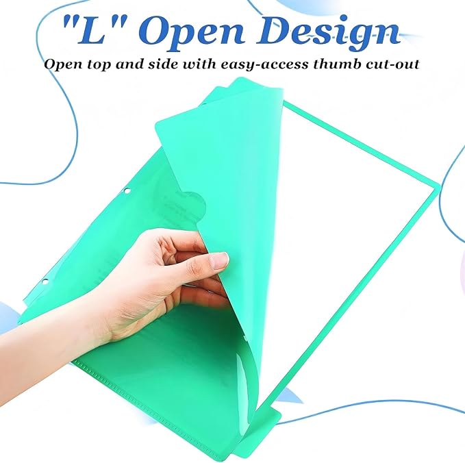 Kosiz 18 Pcs Binder Dividers for 3 Rings Binders Index Dividers with Pocket Plastics Sheets Protectors with Tab Labels for School Office Organization(Bright Color)