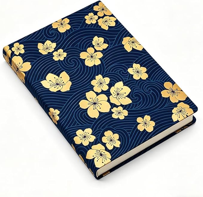 Flowers and Lines Patern Stretchable Book Cover 15.7"x9.8", Elastic Washable Book Protector for Hardcover Textbooks Paperbacks, Reusable Polyester Book Sleeve for Women
