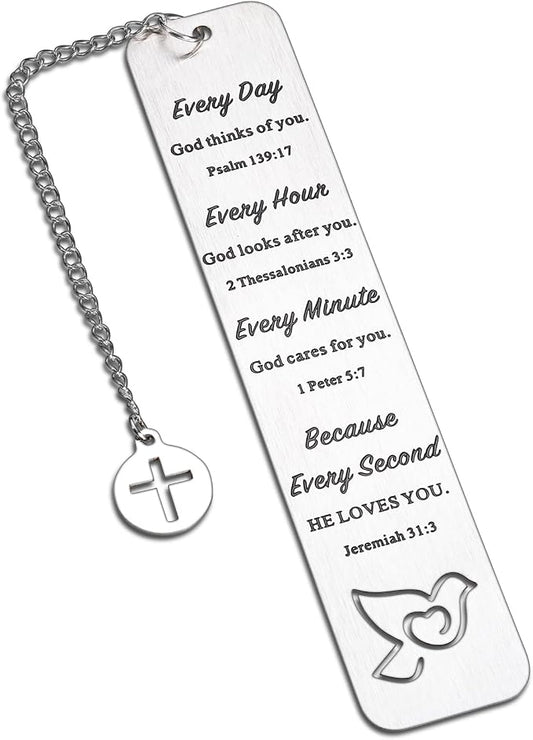 Christian Gifts for Women Inspirational Bible Verse Bookmark for Book Lovers Christmas Gifts for Mom Reading Kids Friends Boys Religious Gifts Pastor Appreciation Gifts Spiritual Easter Basket Stuffer